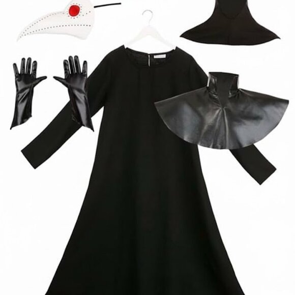 Plague Doctor Costume XS – Masquerade Set - Picture 4 of 12